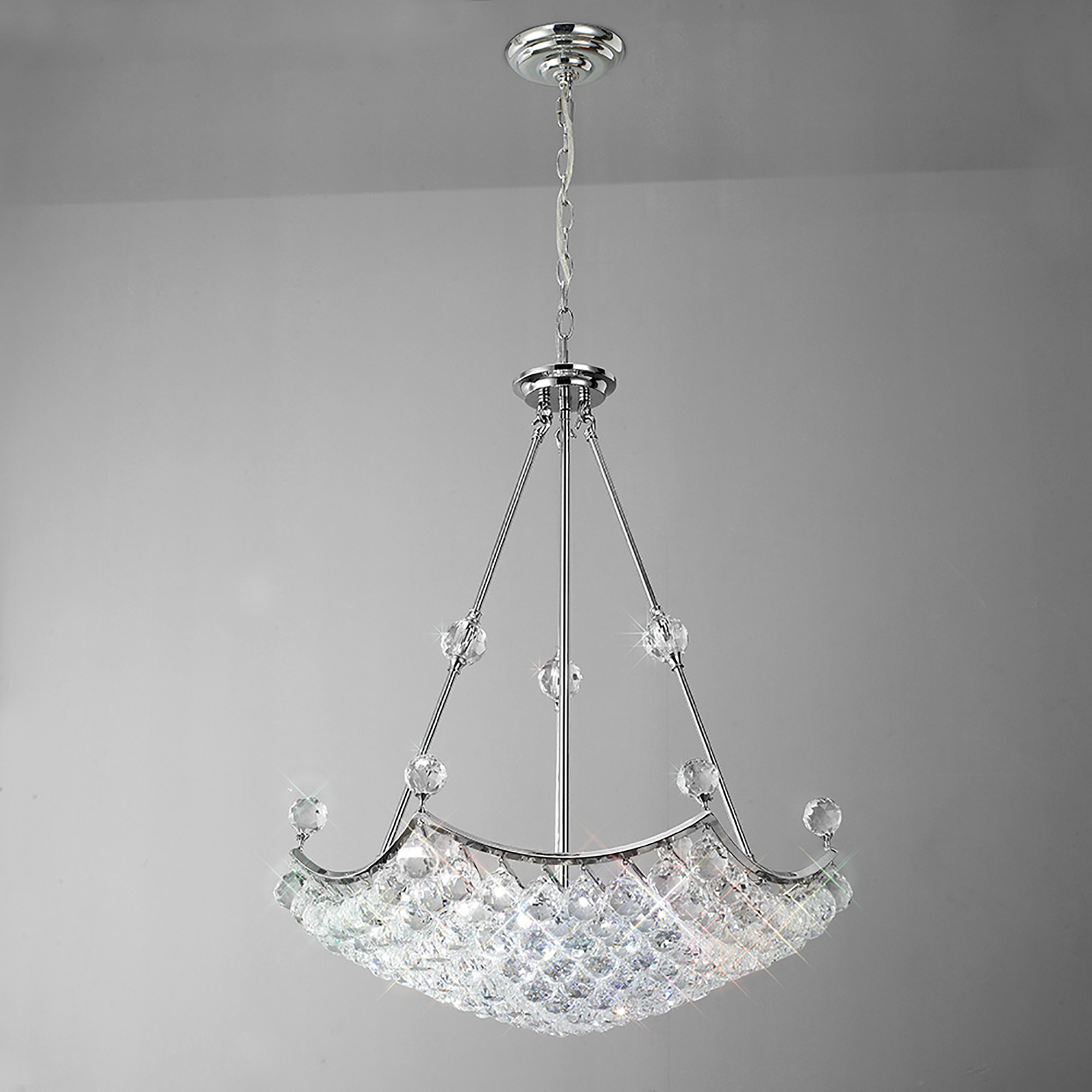 IL30036  Cesto Crystal Chandelier 10 Light (19.5kg) Polished Chrome